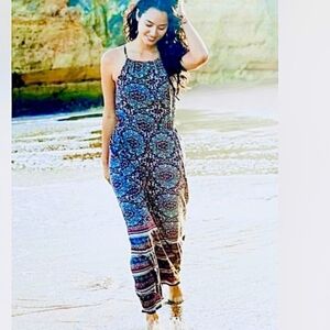 Athleta Maxi Halter Dress with Pockets XS